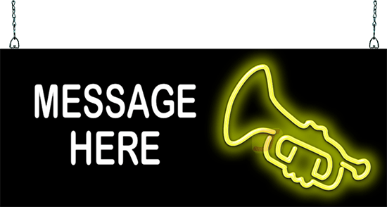 Custom Message Trumpet Neon Sign