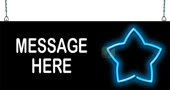 Custom Message Star Neon Sign