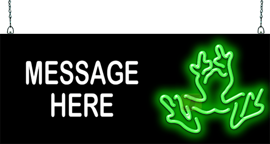 Custom Message Frog Neon Sign