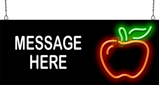 Custom Message Apple Neon Sign
