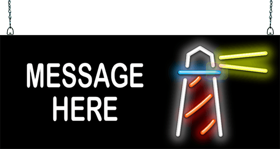 Custom Message Lighthouse Neon Sign