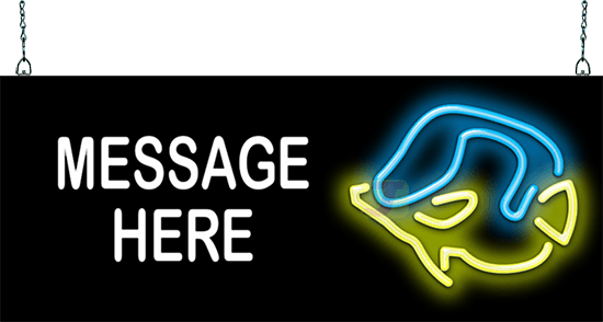 Custom Message Tropical Fish Neon Sign