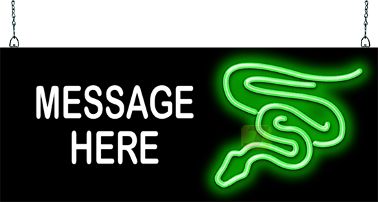 Custom Message Snake Neon sign