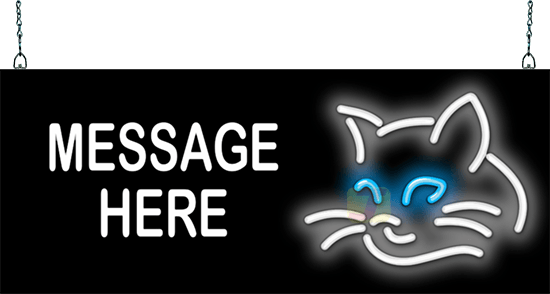 Custom Message Cat Neon Sign