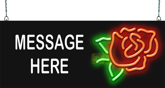 Custom Message Rose Neon Sign