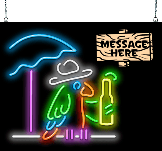 Custom Message Parrot Neon Sign