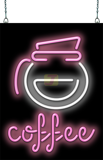 Coffee with Coffee Pot Neon Sign