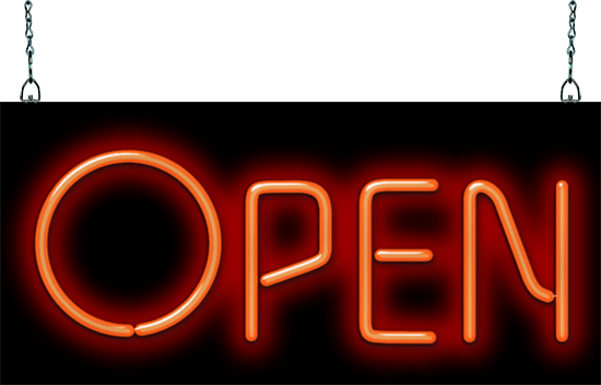 Open Neon Sign