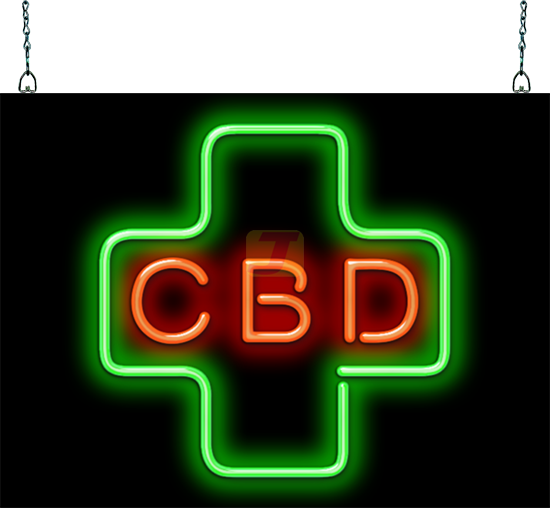 CBD Medical Cross Neon Sign