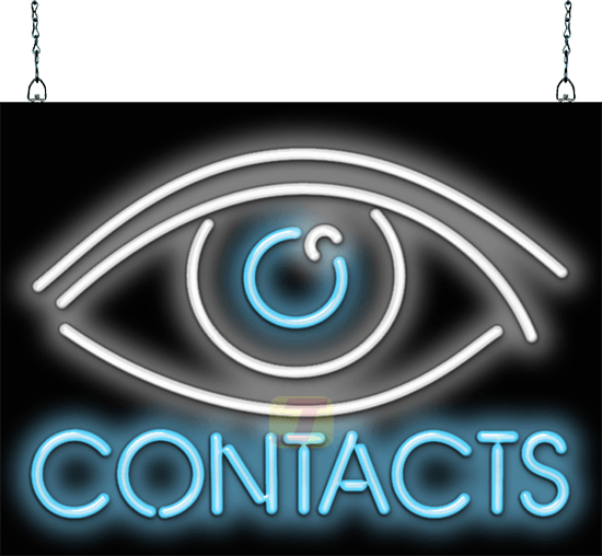 Contacts with Eye Graphic Neon Sign