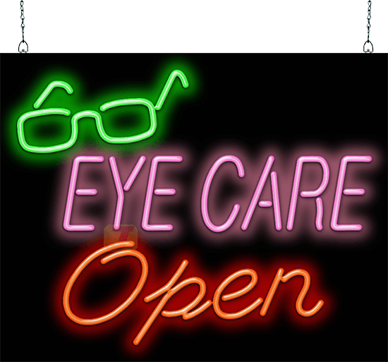 Eye Care Open Neon Sign