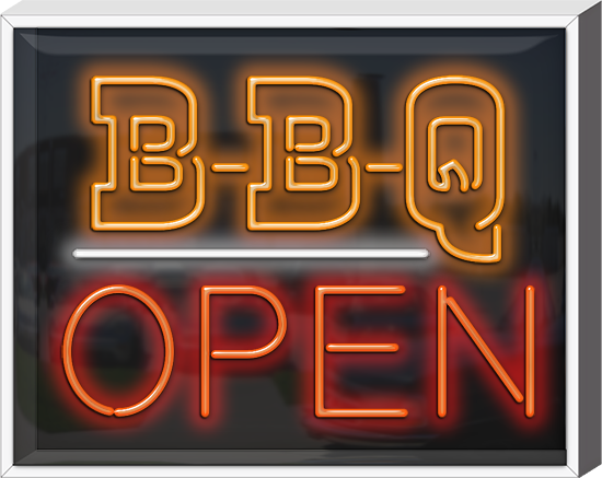 Outdoor BBQ Open Neon Sign