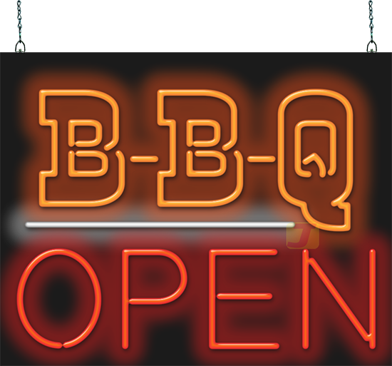 BBQ Open Neon sign