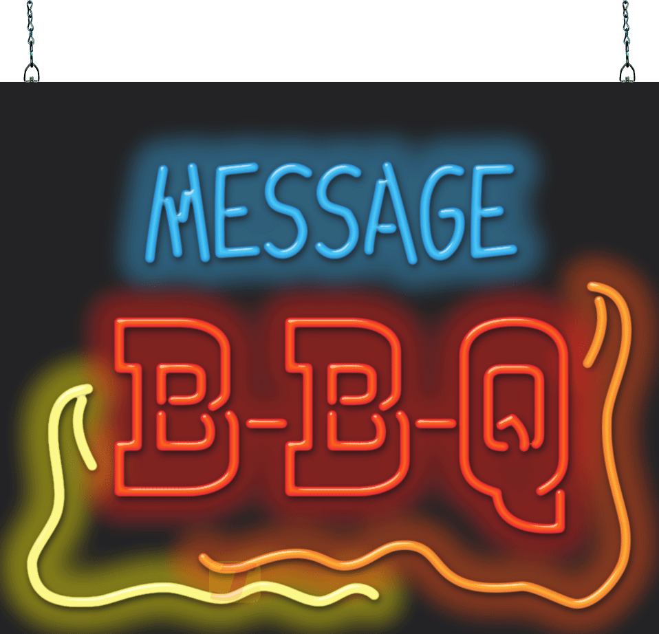 Custom Message BBQ Neon Sign