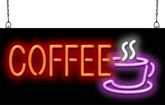 Coffee with Coffee Cup Neon Sign