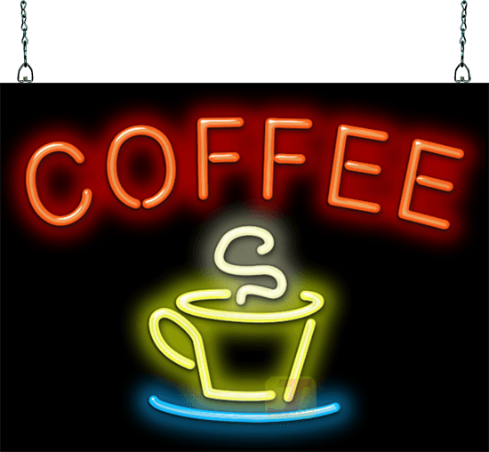 Coffee with Coffee Cup Neon Sign