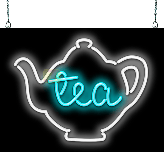 Tea with Tea Pot Neon Sign