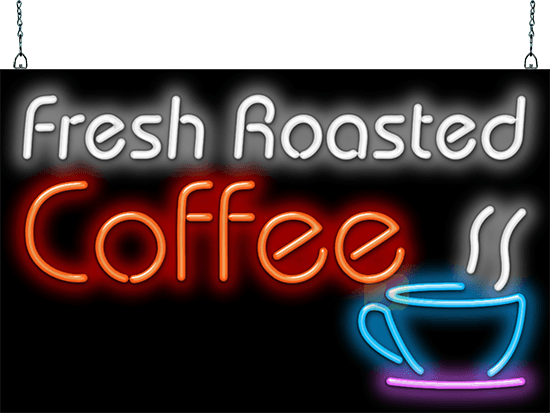 Fresh Roasted Coffee Neon Sign