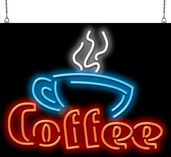 Coffee with Cup Neon Sign