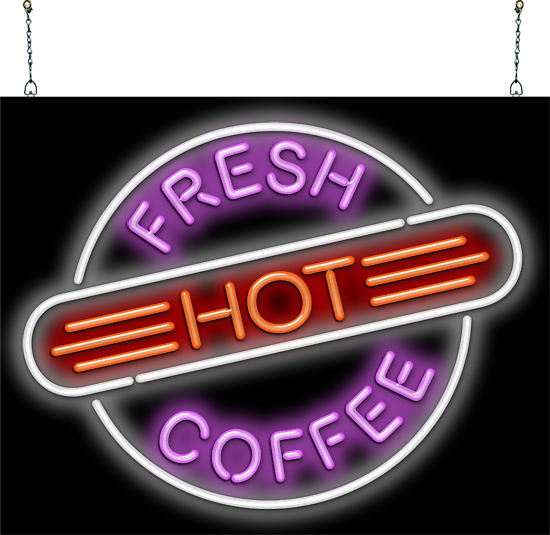 Fresh Hot Coffee Neon Sign