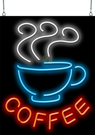 X-tra Large Coffee with Cup Neon Sign
