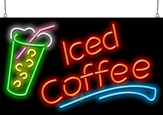 Iced Coffee Neon Sign