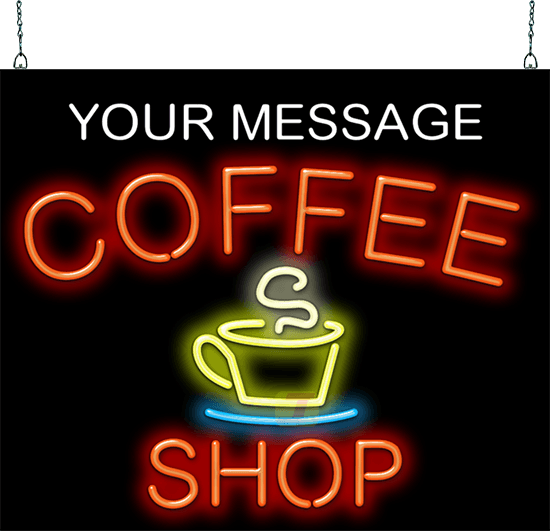 Custom Message Coffee Shop Neon Sign