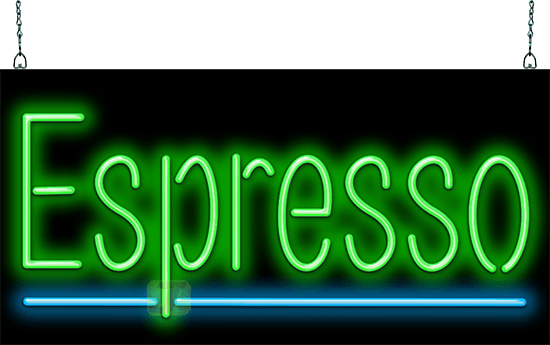 Espresso Neon Sign   Features **Large Letters**