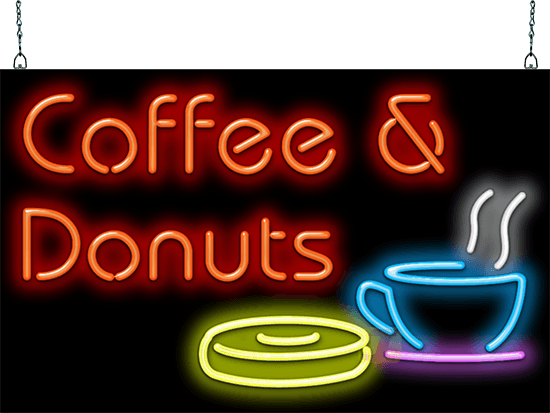 Coffee & Donuts Neon Sign