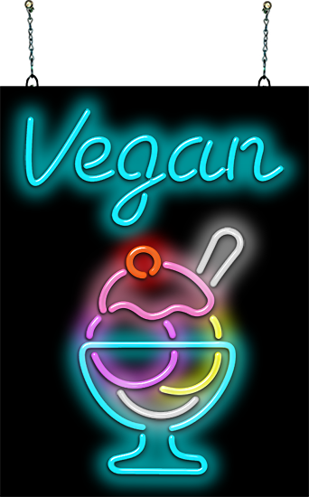 Vegan Ice Cream Neon Sign