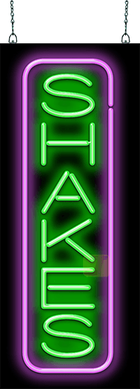 Shakes Vertical Neon Sign