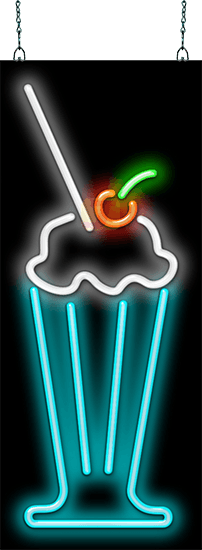 Ice Cream Float Neon Sign