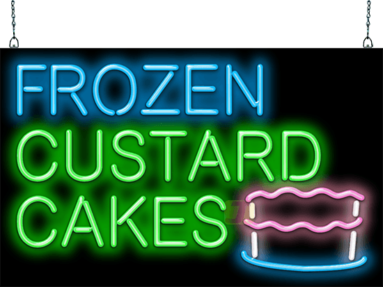 Frozen Custard Cakes Neon Sign