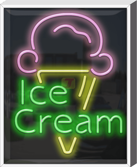 Outdoor Ice Cream Neon Sign