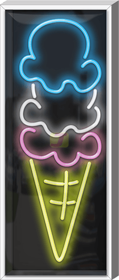 Outdoor XL Ice Cream Cone Neon SIgn