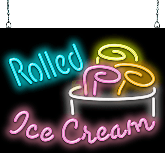 Rolled Ice Cream Neon Sign