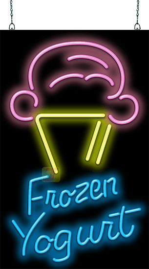 Ice Cream Cone with Frozen Yogurt Neon Sign