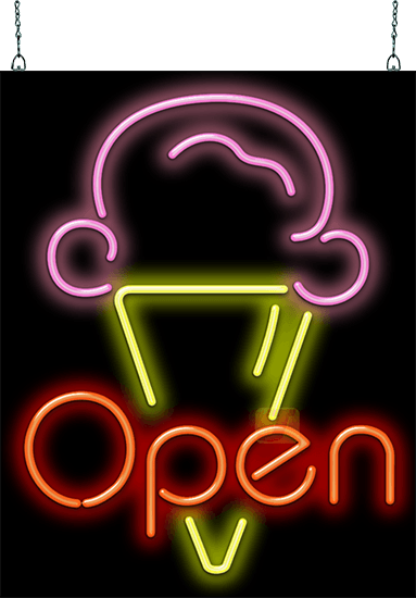 Ice Cream Open Neon Sign
