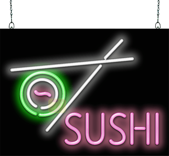 Sushi with Sushi Graphic Neon Sign