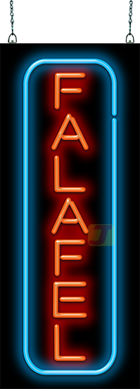 Falafel Vertical Neon Sign