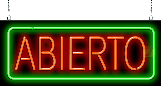 Abierto Neon Sign