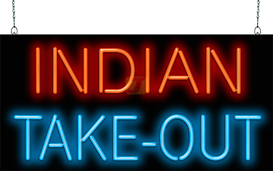 Indian Take-Out Neon Sign