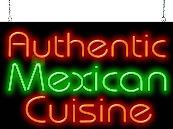 Authentic Mexican Cuisine Neon Sign