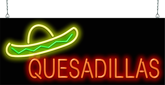 Quesadillas Neon Sign