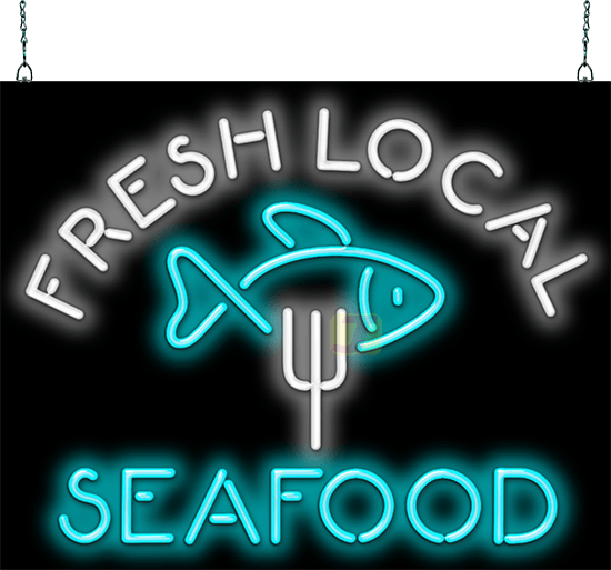 Fresh Local Seafood Neon Sign