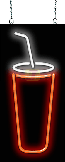Drink with Straw Neon Sign
