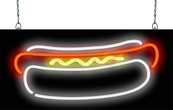 Hot Dog Graphic Neon Sign