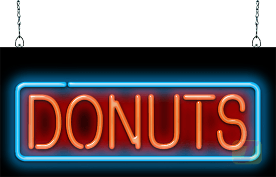 Donuts with Border Neon Sign