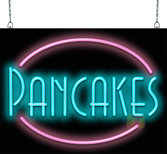 Pancakes Neon Sign