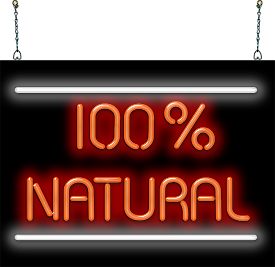 100% Natural Neon Sign